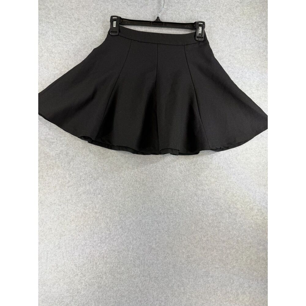 Lush Women’s Small Black High Waist Flared Skater Mini Skirt 3597